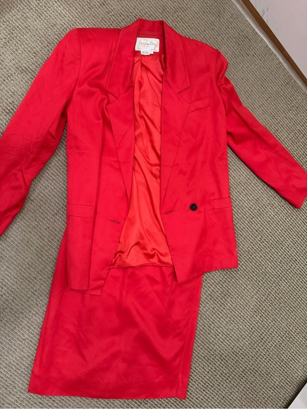 Christian Dior Vibrant Red Suit